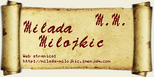 Milada Milojkić vizit kartica